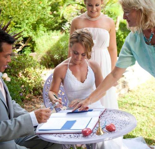 2011Tara and Jeffs Wedding making it legal in writing